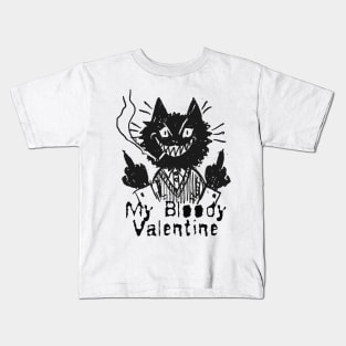 bloody valentine and the bad cat Kids T-Shirt
